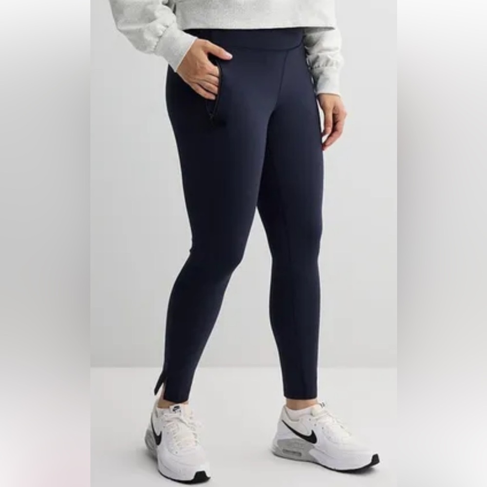 FLX Elevate Ponte High Rise Urban/Commuter Legging Pants Navy Small NWT
